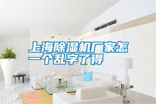 上海除濕機(jī)廠家怎一個(gè)亂字了得