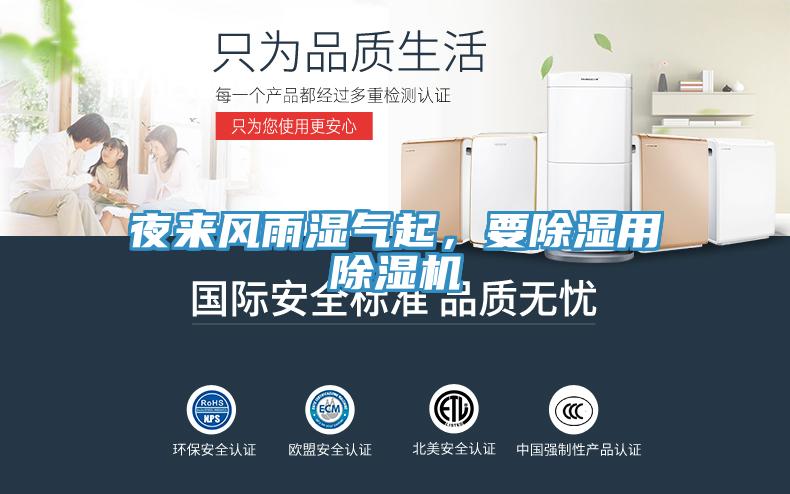 夜來風雨濕氣起，要除濕用除濕機