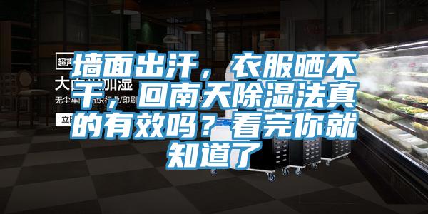 墻面出汗，衣服曬不干，回南天除濕法真的有效嗎？看完你就知道了