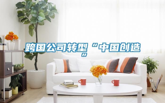 跨國公司轉(zhuǎn)型“中國創(chuàng)造”