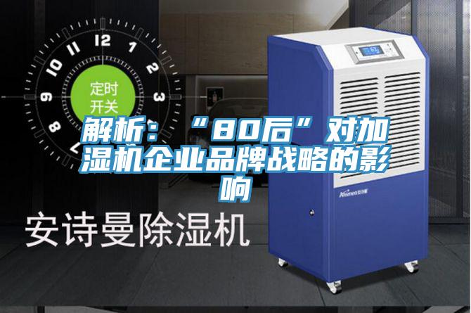解析：“80后”對(duì)加濕機(jī)企業(yè)品牌戰(zhàn)略的影響