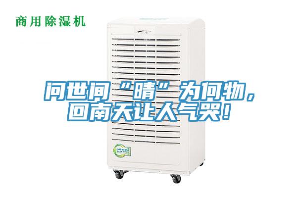 問世間“晴”為何物，回南天讓人氣哭！