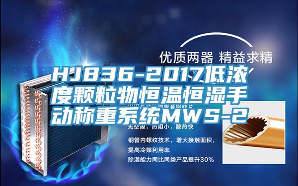 HJ836-2017低濃度顆粒物恒溫恒濕手動(dòng)稱重系統(tǒng)MWS-2