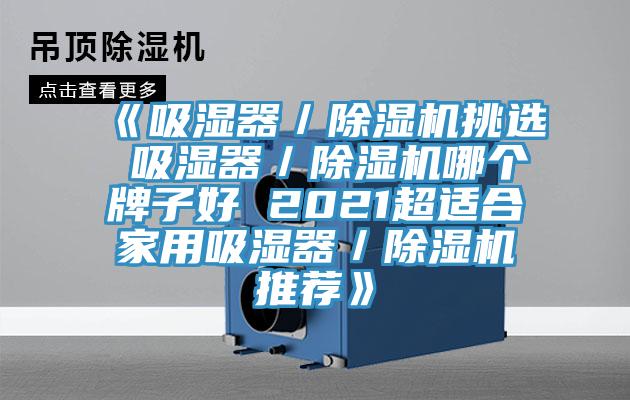 《吸濕器／除濕機(jī)挑選 吸濕器／除濕機(jī)哪個(gè)牌子好 2021超適合家用吸濕器／除濕機(jī)推薦》