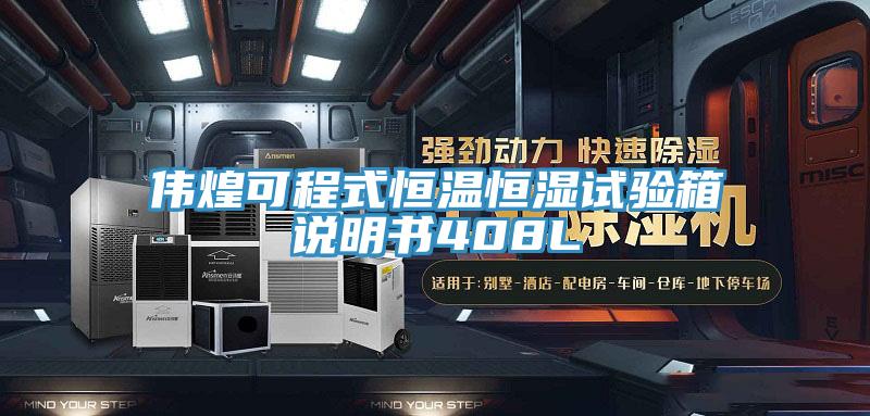 偉煌可程式恒溫恒濕試驗箱說明書408L