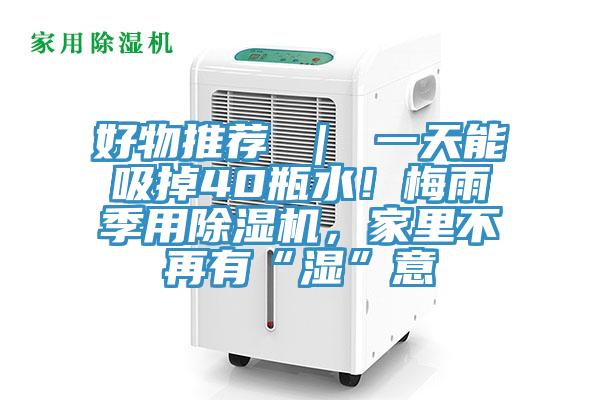 好物推薦 ｜ 一天能吸掉40瓶水！梅雨季用除濕機(jī)，家里不再有“濕”意