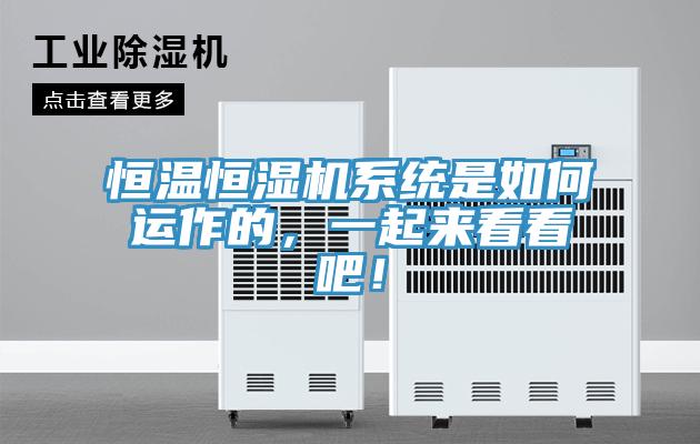 恒溫恒濕機(jī)系統(tǒng)是如何運(yùn)作的，一起來(lái)看看吧！