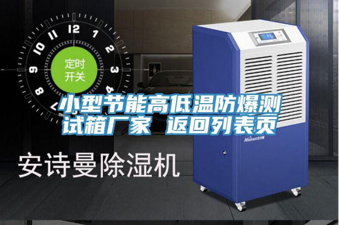 小型節(jié)能高低溫防爆測(cè)試箱廠家 返回列表頁