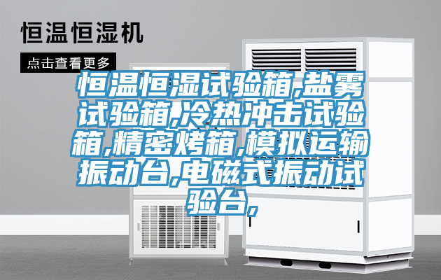 恒溫恒濕試驗箱,鹽霧試驗箱,冷熱沖擊試驗箱,精密烤箱,模擬運輸振動臺,電磁式振動試驗臺,