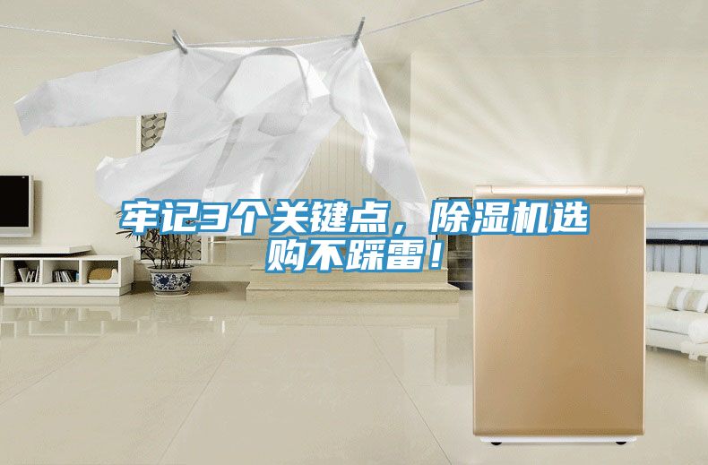 牢記3個關(guān)鍵點，除濕機選購不踩雷！
