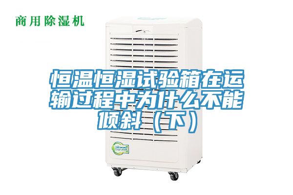 恒溫恒濕試驗(yàn)箱在運(yùn)輸過(guò)程中為什么不能傾斜（下）