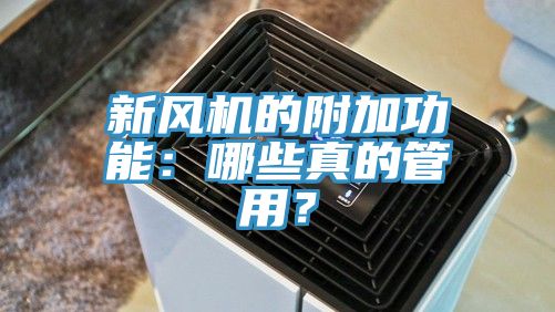 新風機的附加功能：哪些真的管用？