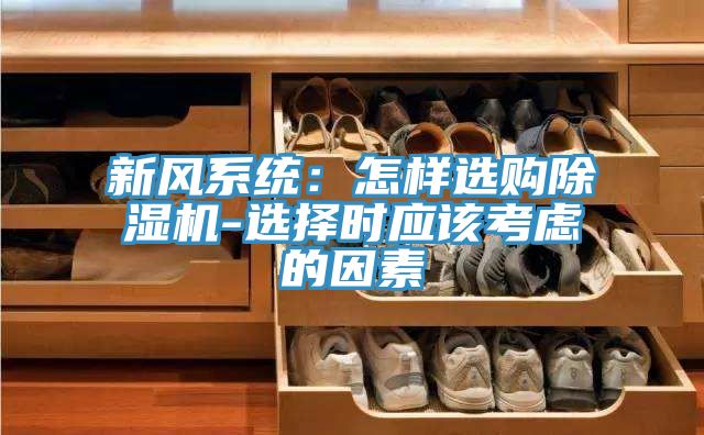 新風系統(tǒng)：怎樣選購除濕機-選擇時應(yīng)該考慮的因素