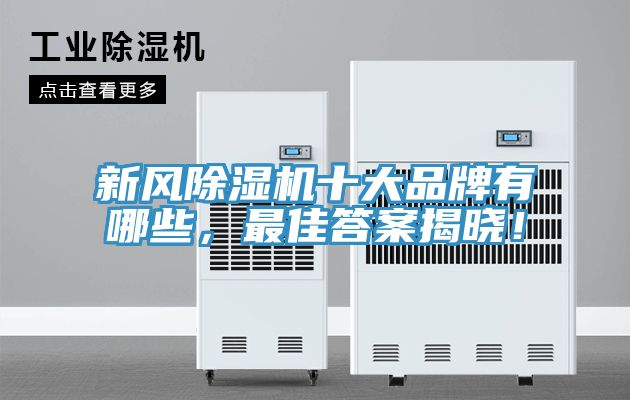 新風除濕機十大品牌有哪些，最佳答案揭曉！