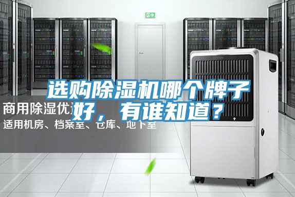 選購除濕機哪個牌子好，有誰知道？