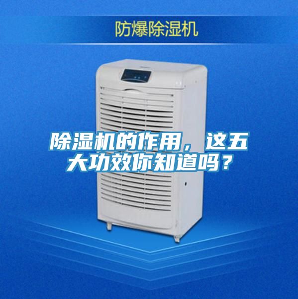 除濕機的作用，這五大功效你知道嗎？